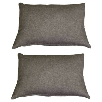 J&N 灰韻仿亞麻抱枕2件組  45 x 30cm  灰色