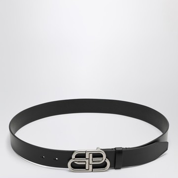 Black BB leather belt