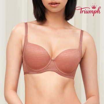 黛安芬-Signature Sheer 透感經典系列 輕質鋼圈內衣 B-E 溫柔棕｜16R8931 XU