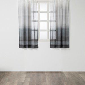 艾禮思仿麻印花半腰窗紗165x270 漸層灰