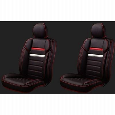 ハイエース 200系 S-GL専用 4Dデザインシートジャケット(フロント2座席分) 黒ｘ赤パイピング