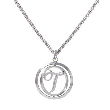 【THEODORA'S】 緣份 圓形牌飾旋轉項鍊-女款銀【希奧朵拉】