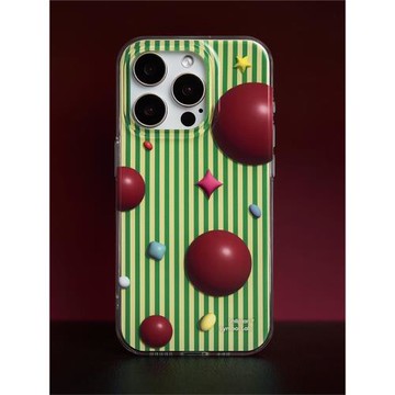 UnliPlan 原創設計綠色條紋情侶款雙層手機殼適用于蘋果15iphone16promax新款防摔保護套小眾高級感韓系ins