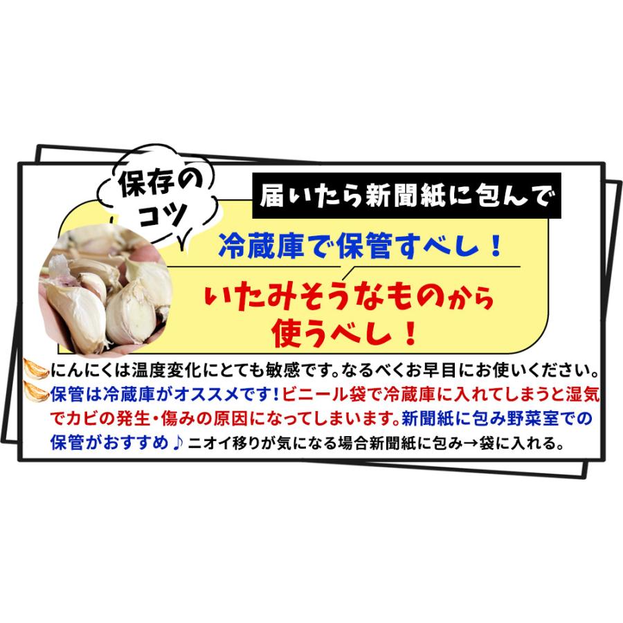 にんにく 青森県産 訳あり 1kg バラ詰め 送料無料 2023年度産 [産地直送のため他商品と同梱不可]