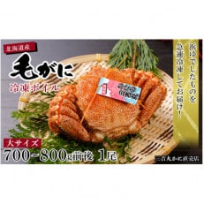 北海道産 冷凍ボイル毛ガニ (1尾700g～800g前後) 1尾