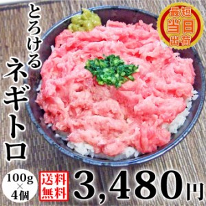 敬老の日 ギフト 送料無料 ネギトロ 100g×4袋 個包装 食べ切り サイズ 小分け マグロ たたき 丼 まぐろのたたき お取り寄せ グルメ 食べ