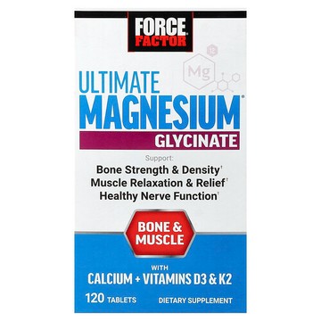 Force Factor, Ultimate Magnesium® 甘氨酸鎂，120 片