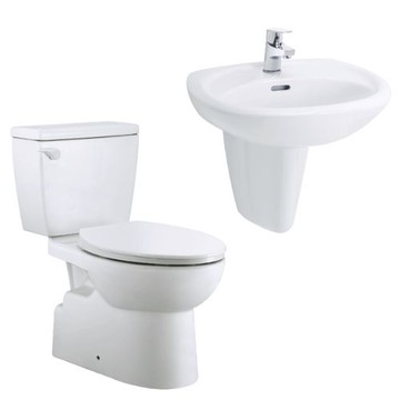 和成 HCG 三件式組合 馬桶+面盆+龍頭排水30公分