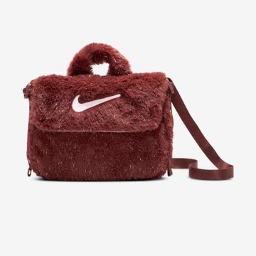 Nike 耐吉 Y NK FX FUR Crossbody [FZ1329-231] 小包 手提包 斜背包 毛毛包 紅棕