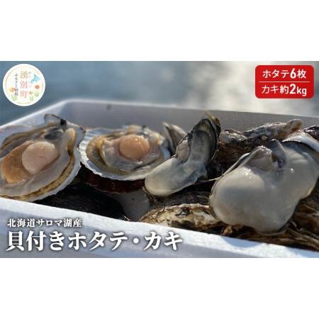 ふるさと納税 北海道サロマ湖産　貝付きホタテ6枚・カキ約2kg 北海道湧別町