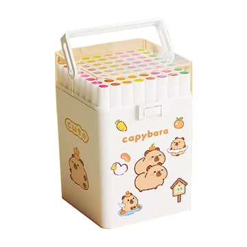 卡皮巴拉丙烯彩色麥克筆 學生馬克筆 24色（美術專用 水彩筆 可水洗)24色