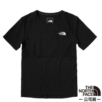 The North Face 男 吸濕排汗防潑水短袖T恤(亞洲版型)_黑色