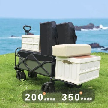 戶外露營車小推車營地車野餐折疊手推車買菜小拖車露營車擺攤大號