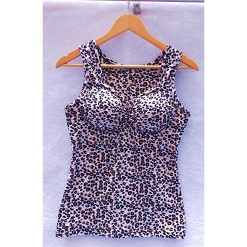 中老年背心大碼帶胸墊長款吊帶一體內衣女打底薄款無鋼圈睡眠文胸