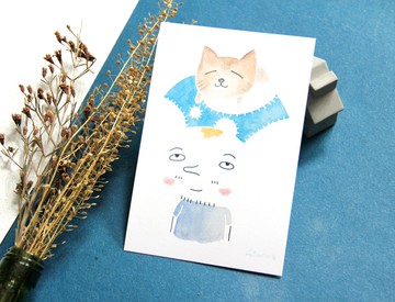 治癒 明信片 Postcard - 我與貓