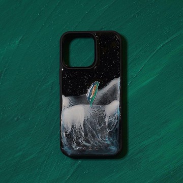 冷琺瑯星空山脈流體畫 Phone case 星空海浪台灣山脈手機殼