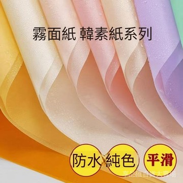 臺灣現貨 馬卡龍鮮花包裝紙 霧麵防水花藝包裝紙 花束包裝材料 禮物包裝紙 韓式包花紙 花店 DIY 手工包裝