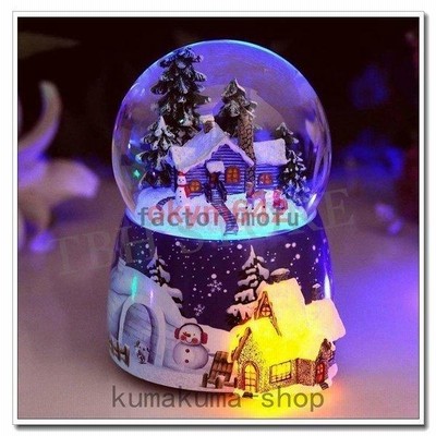 クリスマスオルゴール スノードーム 音楽付き LED 発光 オルゴール クリスマス装飾 水晶玉 冬の風景 置物 可愛い オシャレ クリスマス飾り