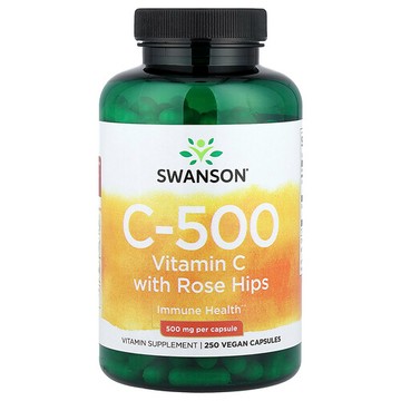 Swanson Vitamins, C-500，玫瑰果維生素 C，250 粒膠囊
