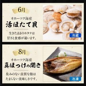 ふるさと納税 オホーツク海・サロマ湖で水揚げされた「旬」の魚介が届く！わくわく定期便 ウニ 毛ガニ 甲羅盛り ほたて ホタテ.. 北海道北見市