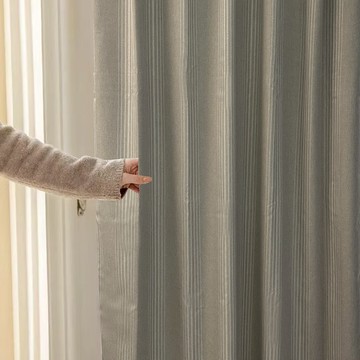 特力屋 全遮光阻音窗簾 290X210cm 直條卡其