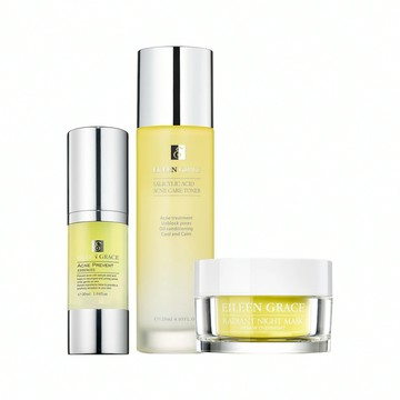 水楊酸面皰控油細緻毛孔化妝水120ml*1+水楊酸面皰精華/升級版30ml*1+淨油調理晚安凝膜/面膜50ml*1