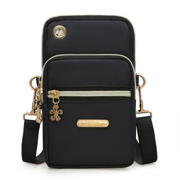 2023韓版夏天百搭帆布包豎款手拿零錢包手機包女斜挎迷你小包包