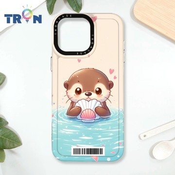 TRON IPhone 16 Pro Max 一隻可愛的水獺貝殼系列 防摔太空載具殼 透黑 軟硬 手機殼