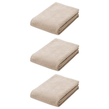 純棉毛巾 74 x 34cm  卡其棕  3條