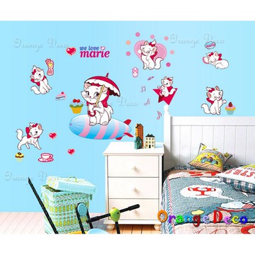 【橘果設計】可愛貓咪 壁貼 牆貼 壁紙 DIY組合裝飾佈置