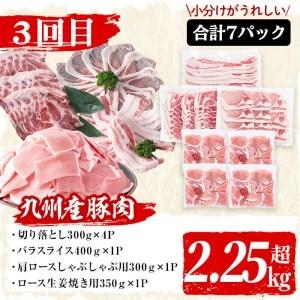 ふるさと納税 t004-011 国産黒毛和牛と九州産豚肉の食卓お助けゴーゴー定期便 計5.55kg 鹿児島県志布志市