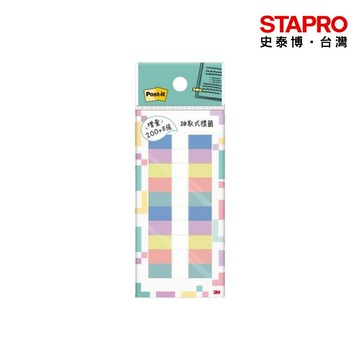 3M Post-it利貼抽取式標籤/10x44mm/208張x10色/包/683-10 PASTEL｜史泰博