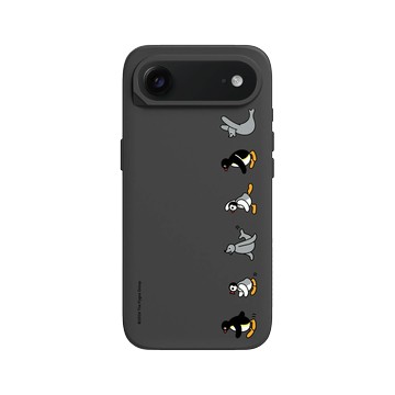 iPhone Air SolidX 黑 - Pingu 企鵝家族 - 出發吧！
