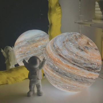 送礼物USB小夜灯流浪星球台灯月亮创意星空床头网红卧室土星灯饰