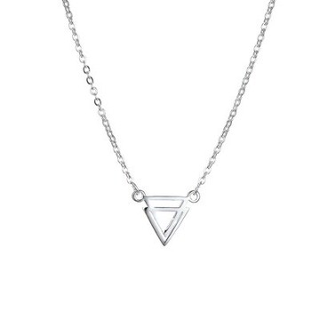 925純銀項鍊幾何三角形吊墜-日韓時尚精選百搭女飾品73qi89【獨家進口】【米蘭精品】