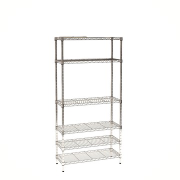 【客尊屋】小資型《粗管徑》35X90X180Hcm 銀衛士六層架