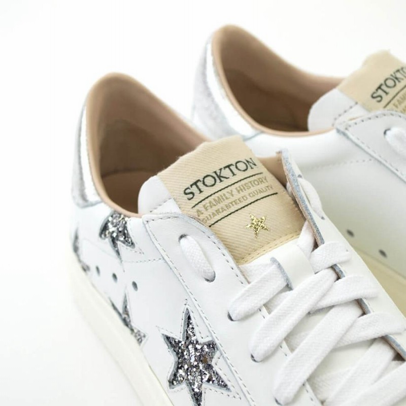 ストックトン STOKTON 星柄レザースニーカー レディース BIANCO