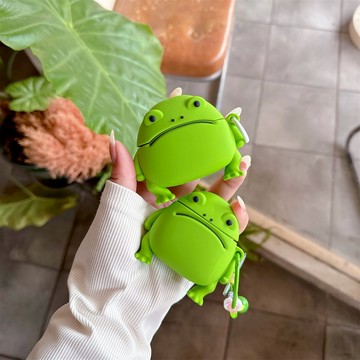 卡通可爱里奇雨蛙 AirPods 保護套 AirPods Pro 2 防摔殼 矽膠軟殼 新3代 保護殼 耳機殼