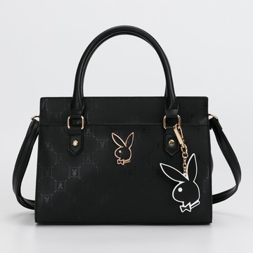 PLAYBOY - 手提包附長背帶 Brilliant系列 - 黑色/511-3107-09-6