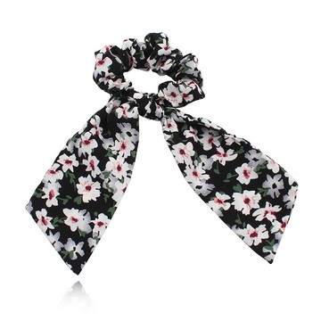 大腸發圈女夏季碎花飄帶扎頭發馬尾發繩發帶綁頭繩網紅年新款