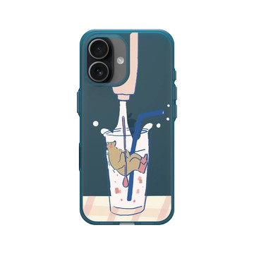 iPhone 17 Clear (相機按鈕) 夜幕藍 - 咻咻熊 XiuXiubear - 很熱的熊