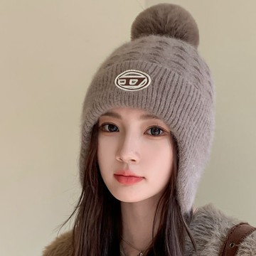 【二小姐優選】台灣現🔥貨秋冬季帽子韓版潮百搭時尚加絨毛線帽冬天騎車保暖防風防寒棉帽女