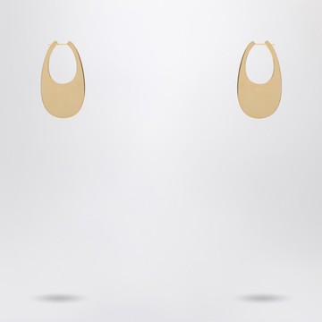 Large golden Swipe earrings