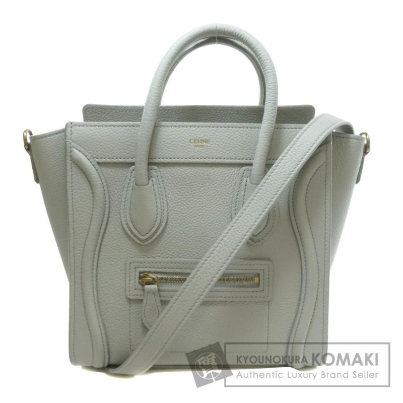 CELINE セリーヌ ラゲージナノ ハンドバッグ カーフ レディース 中古