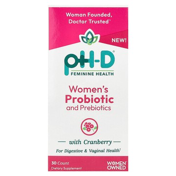 pH-D Feminine Health, 女性益生菌和益生元，含蔓越橘，30 粒膠囊