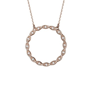 SOIRÉE BY N.Y. 蒔華芮︱蕾絲花圈鑲鑽項鍊 (金色/銀色)