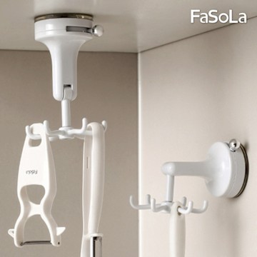 FaSoLa 吸盤式六爪旋轉掛鉤