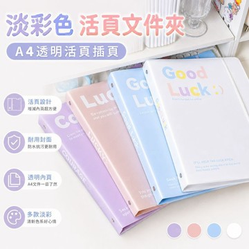 隔日到貨 A4文件收納 淡彩色文件夾 可拆式資料夾 活頁夾 文件收納冊 多層分類夾 學生文具 辦公資料夾 筆記收納