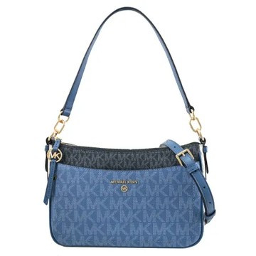 MICHAEL KORS Jet Set Charm 撞色印花兩用包.藍/白邊