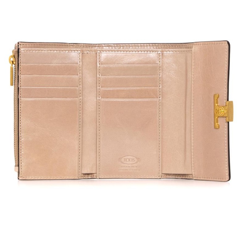 トッズ TOD'S 財布 レディース 三つ折り財布 ベージュ TIMELESS タイムレス MEDIUM LEATHER WALLET  XAWTSAB3302 99D C219 BEIGE | LINEショッピング